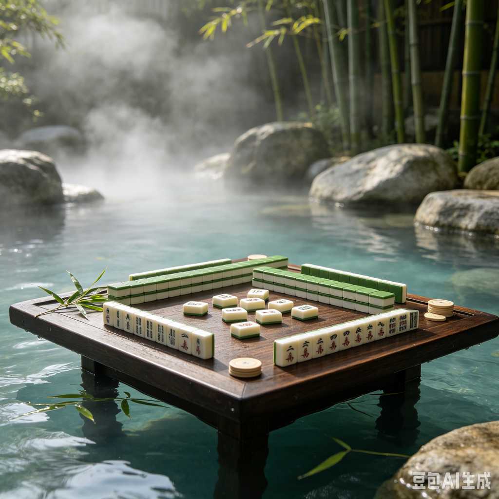 carved pattern mahjong set