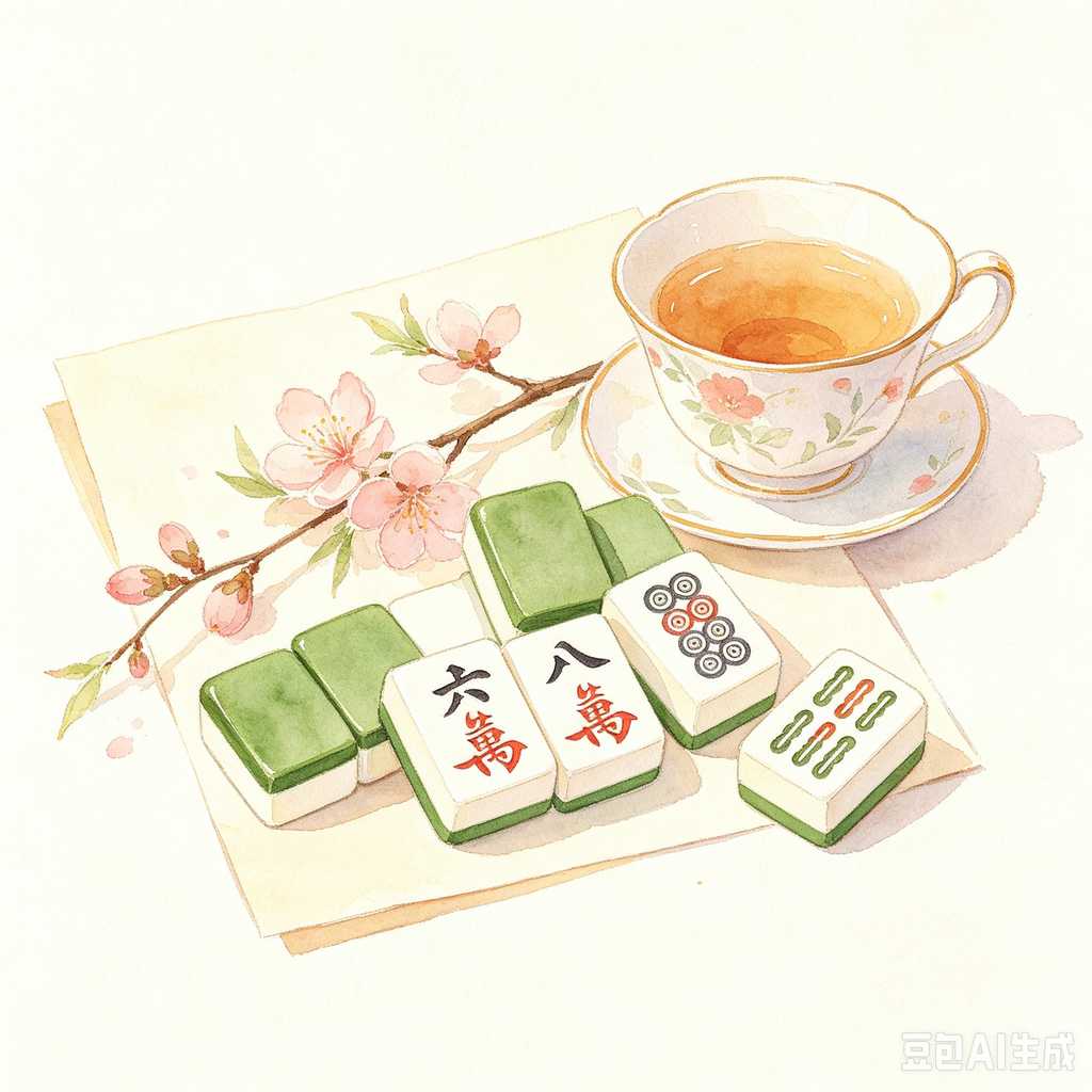 deep print mahjong set
