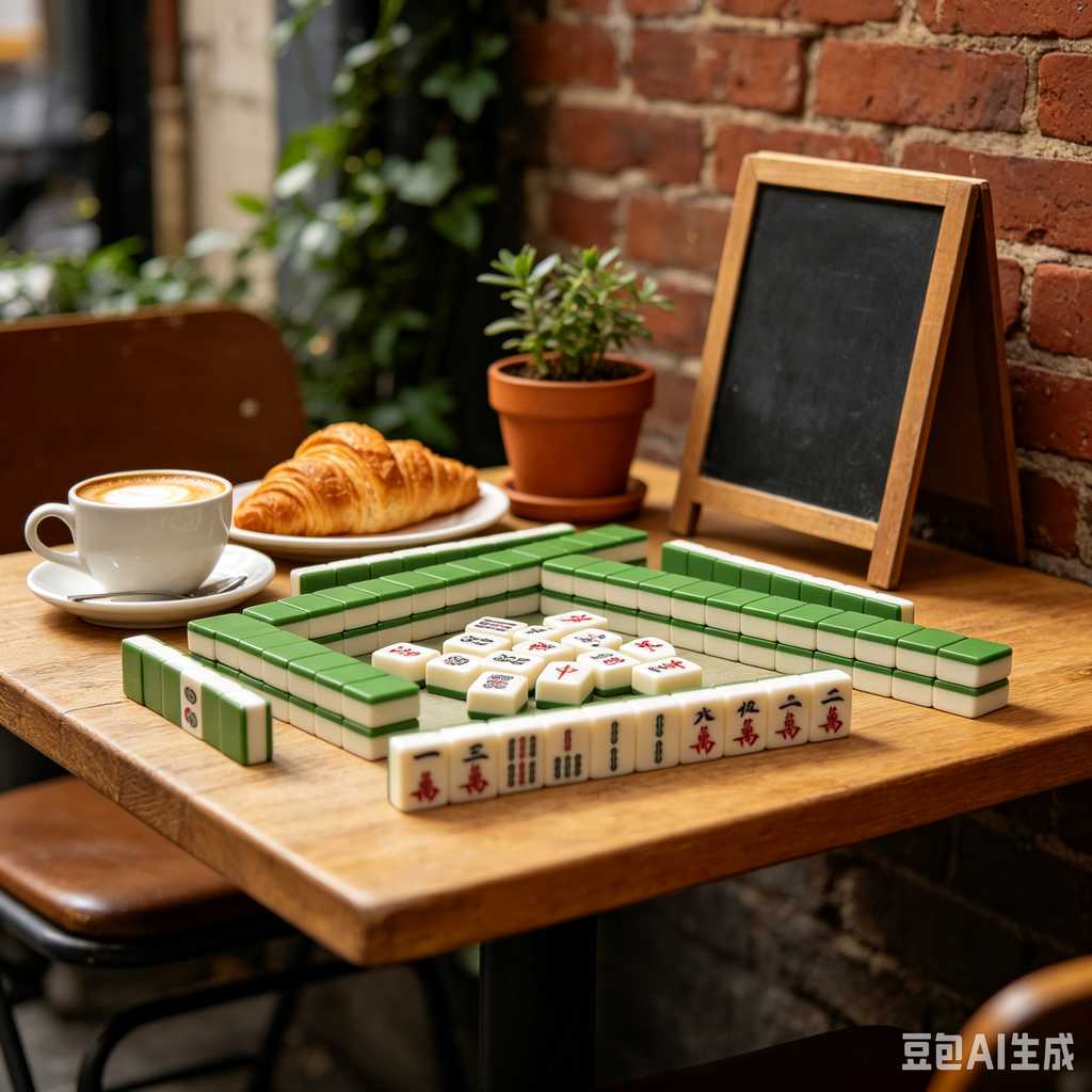 printed logo mahjong set